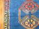 Electric Blue Vintage Turkish Gallery Rug No. 9121