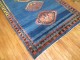 Electric Blue Vintage Turkish Gallery Rug No. 9121