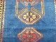 Electric Blue Vintage Turkish Gallery Rug No. 9121