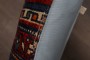 Large Square Navy Malayer Rug Pillow No. p5199