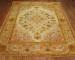 Ivory Field Antique Turkish Oushak Rug No. j1410