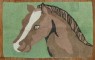 American Hooked Horse Pictorial Rug No. j1432