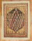 Antique Qashqai Rug Stitched on Linen No. j1465