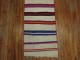 Colorful Striped Long and Narrow Kilim Runner No. j1748