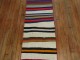 Colorful Striped Long and Narrow Kilim Runner No. j1748