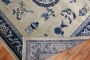 Square Chinese Slate Blue Antique Rug No. j1800