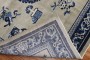 Square Chinese Slate Blue Antique Rug No. j1800