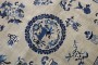 Square Chinese Slate Blue Antique Rug No. j1800