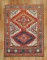 Dramatic Large Scale Antique Caucasian Karabagh Rug No. j1824