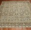 Blue Gray Chartreuse Antique Persian Tabriz Carpet No. j1942