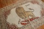 Lion Motif Vintage Turkish White Ground Dowry Rug No. j1983