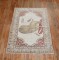 Lion Motif Vintage Turkish White Ground Dowry Rug No. j1983