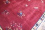 Burgundy Color Art Deco Oversize Rug No. j1992