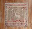 Pictorial Turkish Deer Bird Square Rug No. j2173