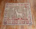 Pictorial Turkish Deer Bird Square Rug No. j2173