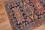 Traditional Antique Persian Square Navy Geometric Heriz Rug No. j2174