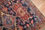 Traditional Antique Persian Square Navy Geometric Heriz Rug No. j2174