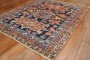 Traditional Antique Persian Square Navy Geometric Heriz Rug No. j2174