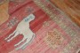 Deer Lion Vintage Turkish Gallery Rug No. j2227