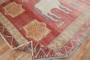 Deer Lion Vintage Turkish Gallery Rug No. j2227