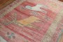 Deer Lion Vintage Turkish Gallery Rug No. j2227