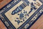 Tan Blue Color Early 20th Century Antique Chinese Oriental Rug No. j2241