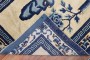 Tan Blue Color Early 20th Century Antique Chinese Oriental Rug No. j2241