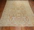 Pictorial Ivory Antique Oushak Rug No. j2272