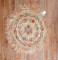 Round Vintage Hungarian Embroidery Textile No. j2360