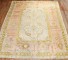 Spectacular Ivory Antique Turkish Oushak Rug No. j2621