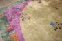Large Green Purple Art Deco Rug No. j2647