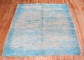 Bright Blue Moroccan Square Rug No. j2716