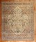 Worn Persian Tabriz Rooster Animal Rug No. j2763