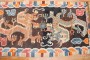 Colorful Dragon Vintage Tibetan Early 20th Century Rug No. j2788