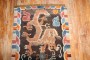 Colorful Dragon Vintage Tibetan Early 20th Century Rug No. j2788