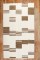 White Brown Minimalist Turkish Kilim No. j2854