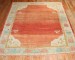 Tomato Red Antique Turkish Oushak Rug No. j2863