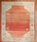 Tomato Red Antique Turkish Oushak Rug No. j2863