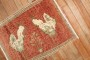 Rooster Brick Red Turkish Mini Rug No. j2968