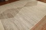 Contemporary Tulu White Brown Turkish Rug No. j3117