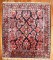 Navy Persian Sarouk Square Rug No. j3151