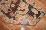 Antique Dragon Tibetan Throw Rug No. j3169