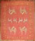 Large Camels Horses Antique Oushak Animal Rug No. j3182