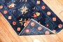 Blue Chinese Throw Rug No. j3198