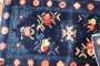 Blue Chinese Throw Rug No. j3198