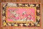 Bright Pink Antique Worn Flamingo Pictorial Khotan Rug No. j3203