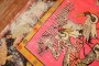 Bright Pink Antique Worn Flamingo Pictorial Khotan Rug No. j3203