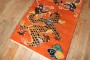 Orange Dragon Tibetan Rug No. j3229