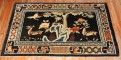 Antique Chinese Batou Peking Pictorial Landscape Rug No. j3399