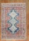 Ink Blue Red Antique Senneh Rug No. j3431